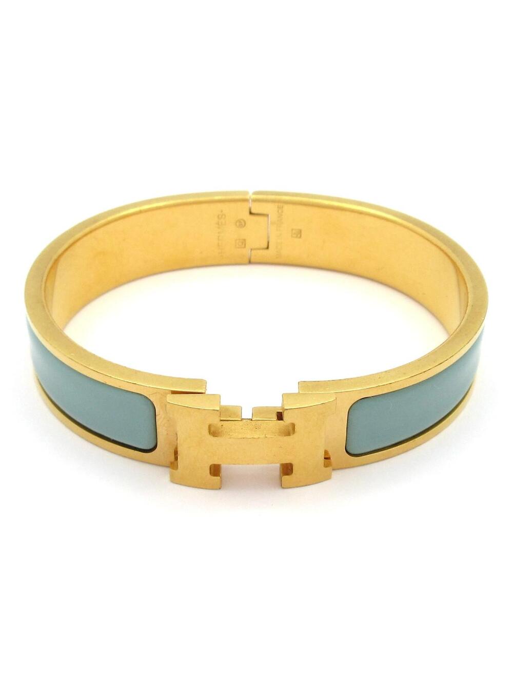 Hermes Clic H Gold Light Blue Hardware #349510H72B